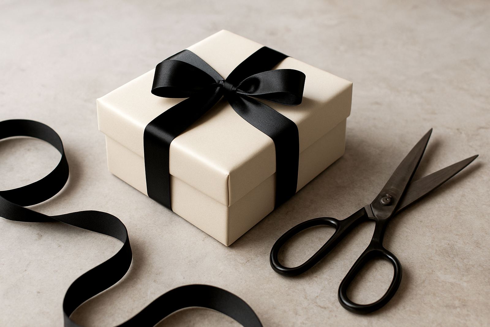 Black Satin Ribbon